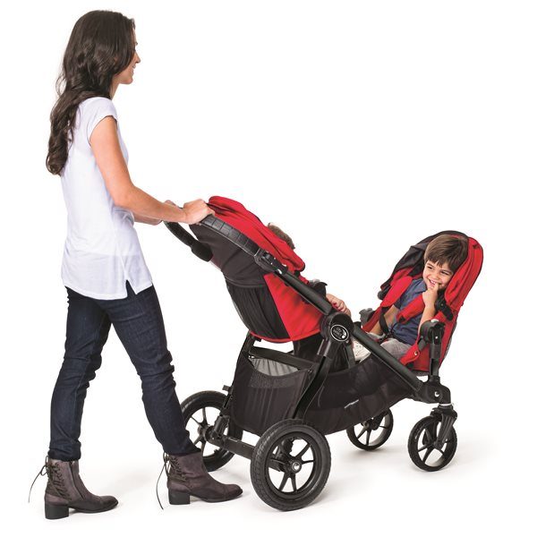 baby jogger city select single red back lifestyle
