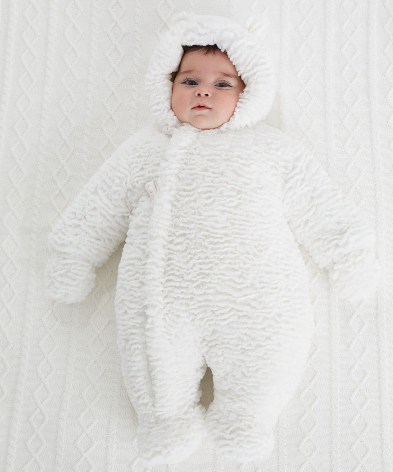 Mothercare Faux Fur Footed Polar Bear Snowsuit 1218 Months (100 Cm