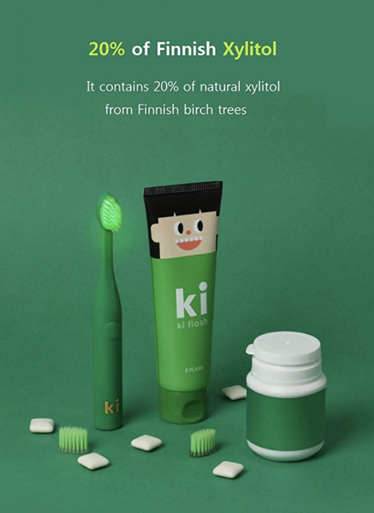 KI Flash Xylitol Toothpaste Whitening Dental Care For Kids & Children