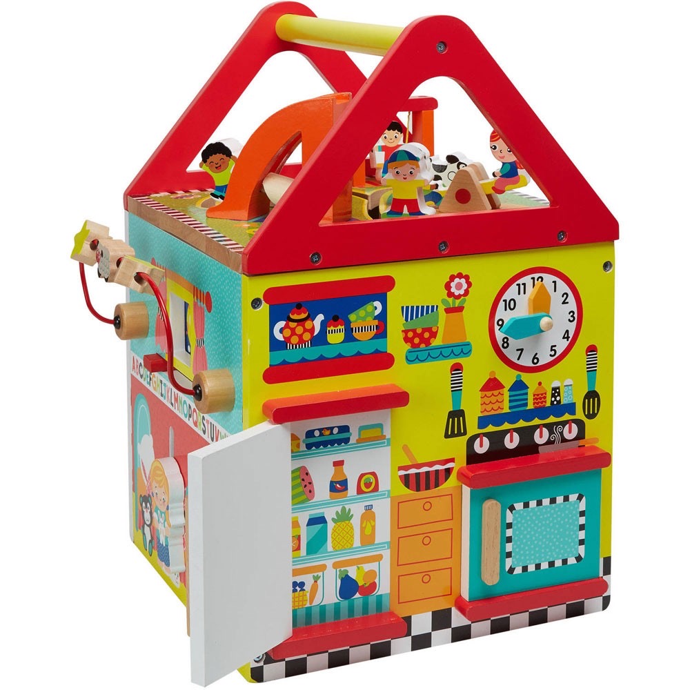 Alex Jr. My First House Wooden Cube Activity Center Tots Porter.Com