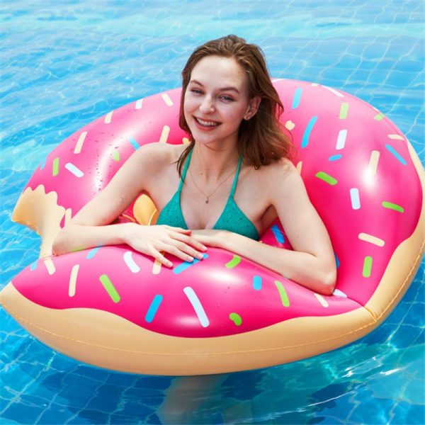 Inflatable Donut Swimming Ring Giant Pool Float Toy Circle Beach Sea Party Inflatable Mattress Water Adult