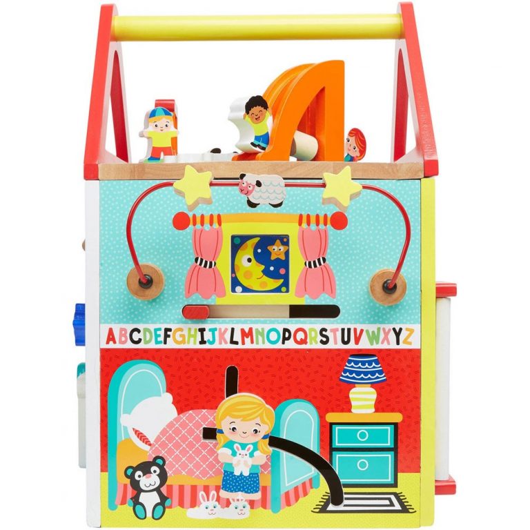 wooden cube activity center